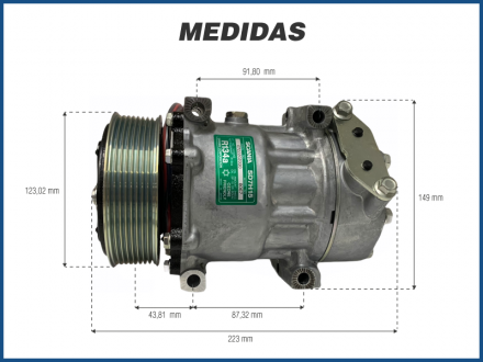 Compressores COMPRESSOR SANDEN SD7H15 8067 MTG DIR CAMINHÃO SCANIA Imagem 5